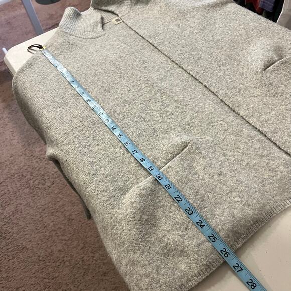Look By M Gray Knit Soft Oversized Open Style Cardigan Sweater Pockets One Size - Picture 10 of 12